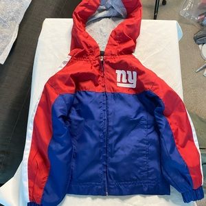 NY GIANTS ⚡️ TODDLER JACKET ⚡️ 2T ⚡️ FULL ZIPPER w/ hoodie ⚡️ Like NEW ✨ NFL